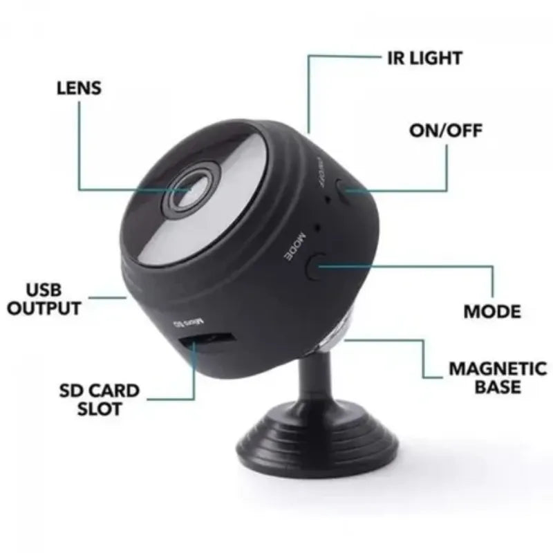 A9 Mini Wi-Fi Camera 1080p HD Night Vision Magnetic Wireless IP Hidden Cam