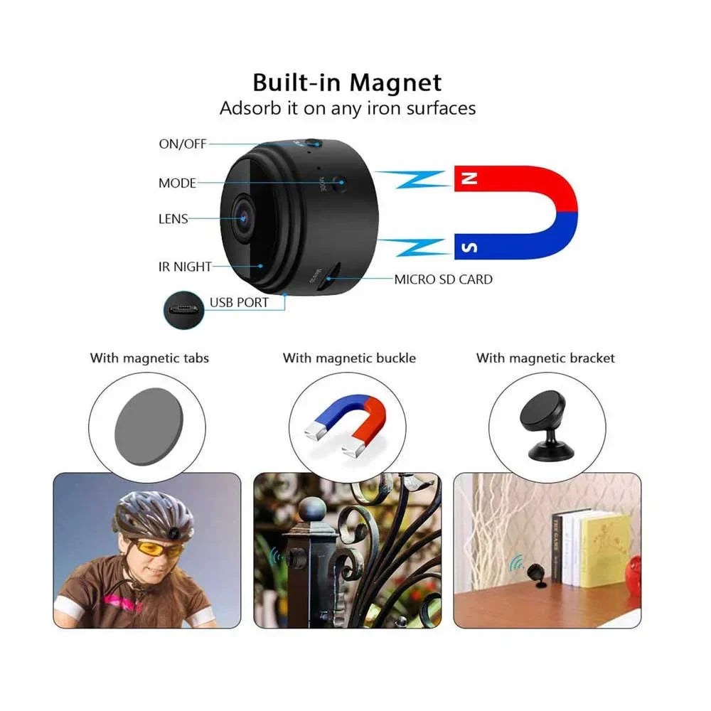 A9 Mini Wi-Fi Camera 1080p HD Night Vision Magnetic Wireless IP Hidden Cam