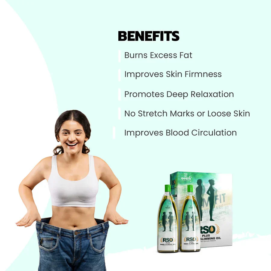 RSO Plus- Rare Slimming Oil Combo- Ayurvedic Slimming Oil- Massage Oil To Burn Excess Fat